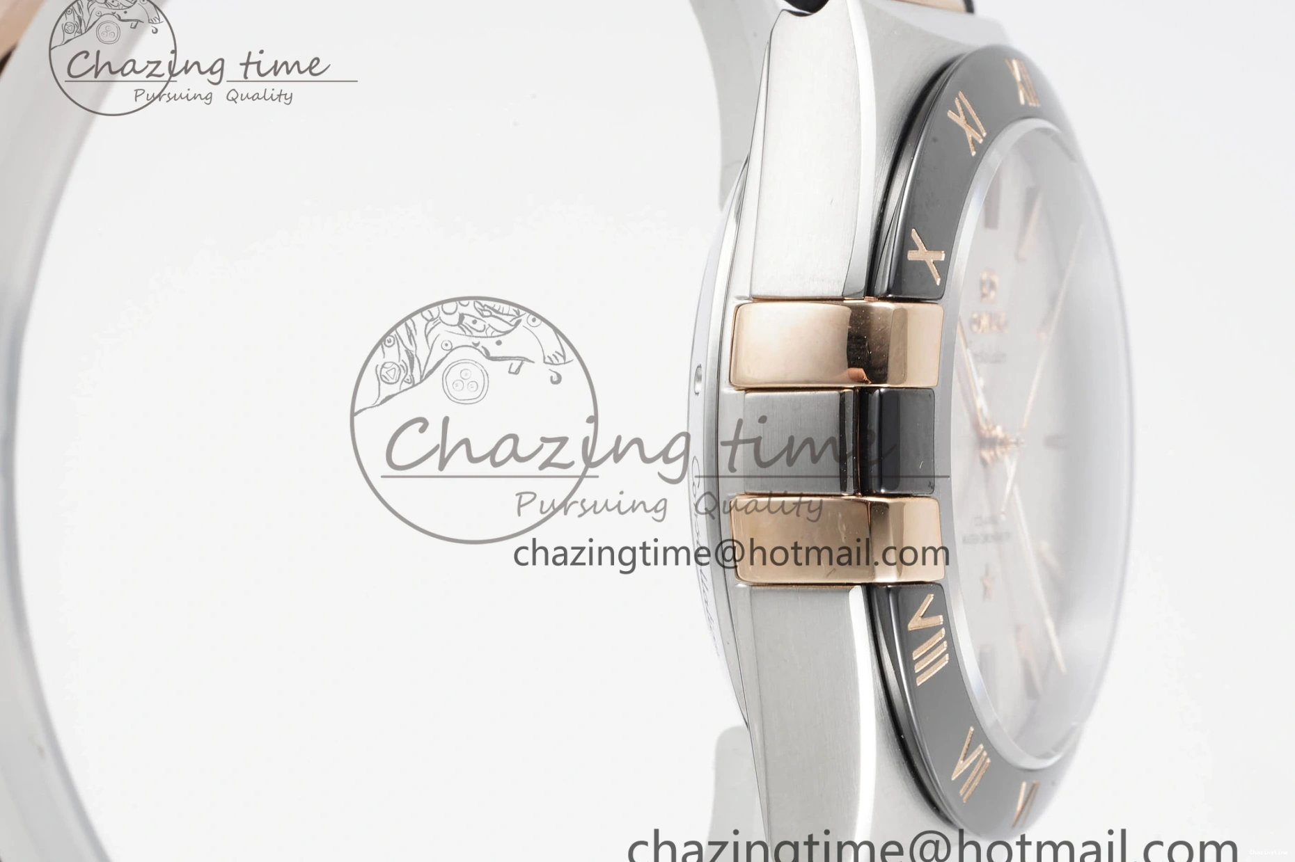 0211 Constellation Black Ceramic SS RG 8F 1:1 Best Edition White Textured Dial on Black Gummy Strap A Sustainable 7804